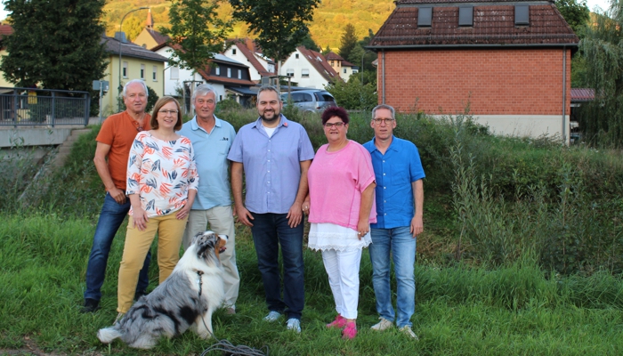 Freien Wähler Main-Kinzig in Sinntal - Mottgers an einer Hochwasserstelle der Sinn